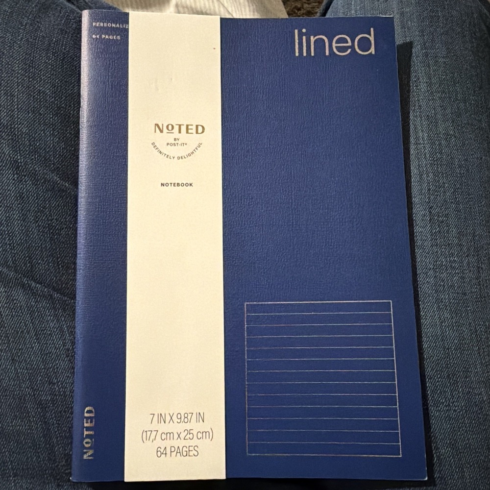 Noted by Post-it Navy Blue Lined Notebook 64 Pages NTD11-NB-2